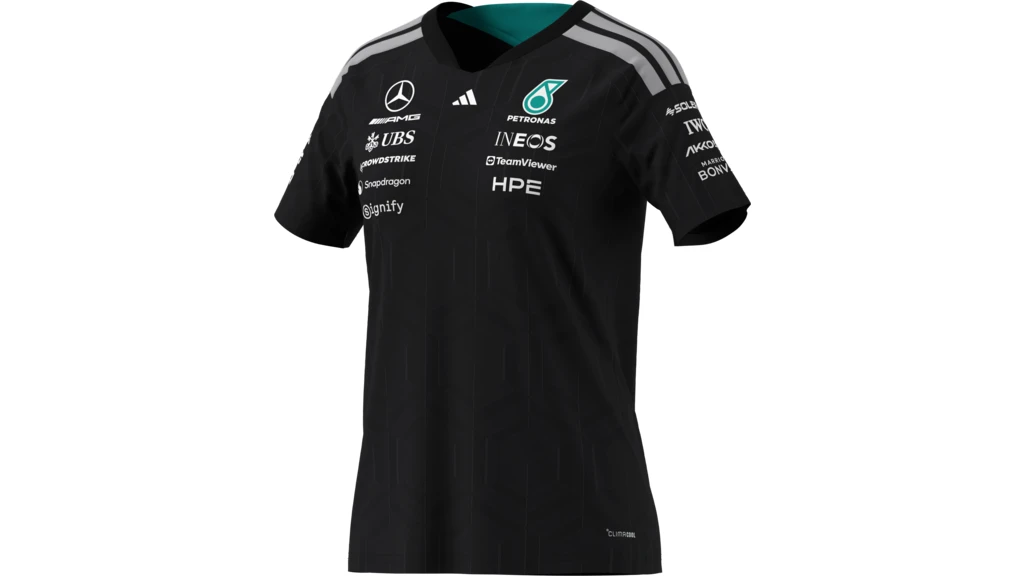Oficiálne dámske tričko Mercedes-AMG Petronas F1 pre sezónu 2026 - čierne