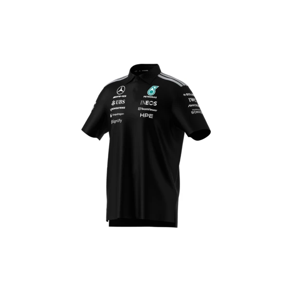 Oficiálna pánska polokošeľa Mercedes-AMG Petronas F1 pre sezónu 2026 - čierna